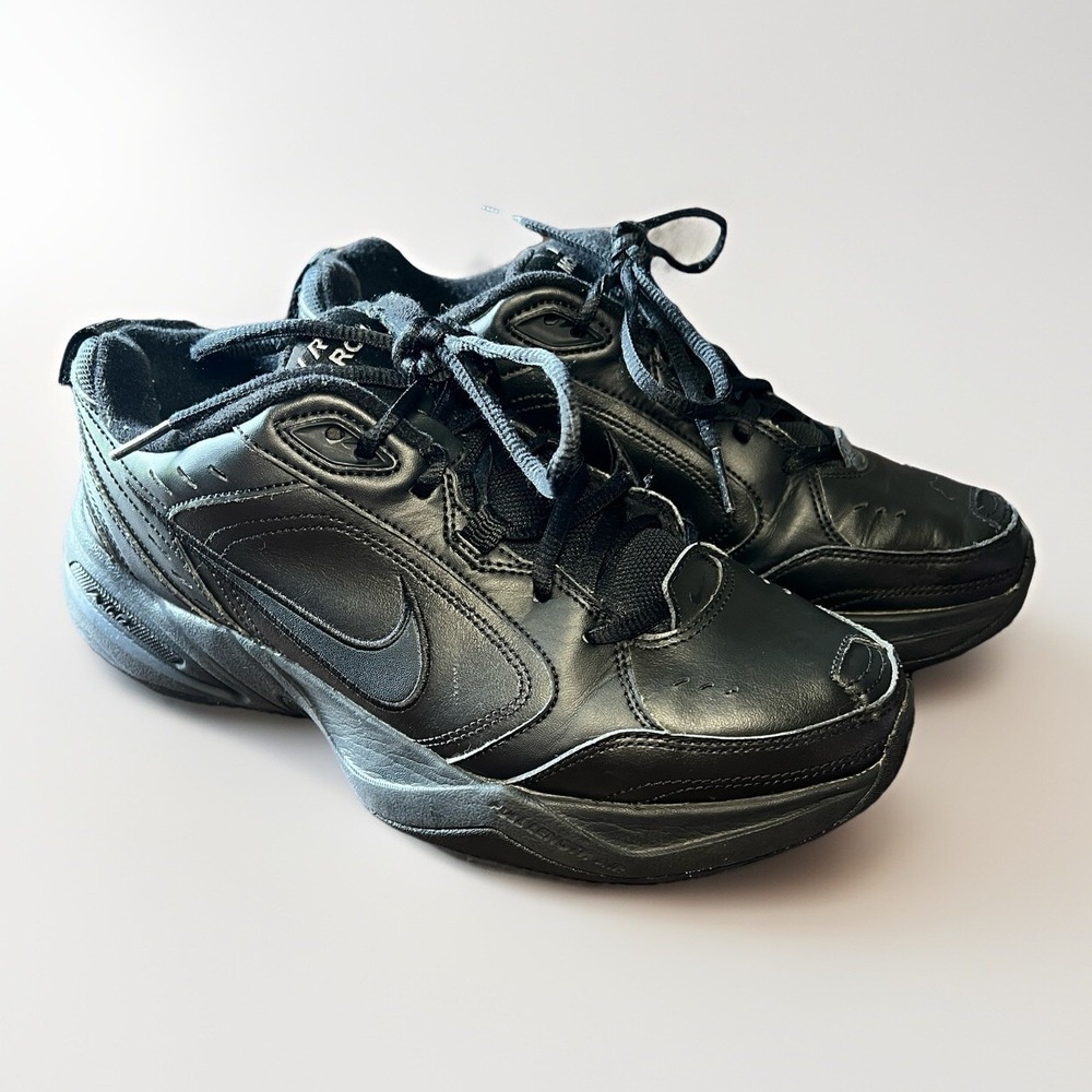 Nike Air Monarch IV Training Walking‎ Shoes Sneakers Men Size 8.5 Black Lace Up - Picture 3 of 12
